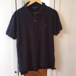 Us polo association navy shirt with red logo